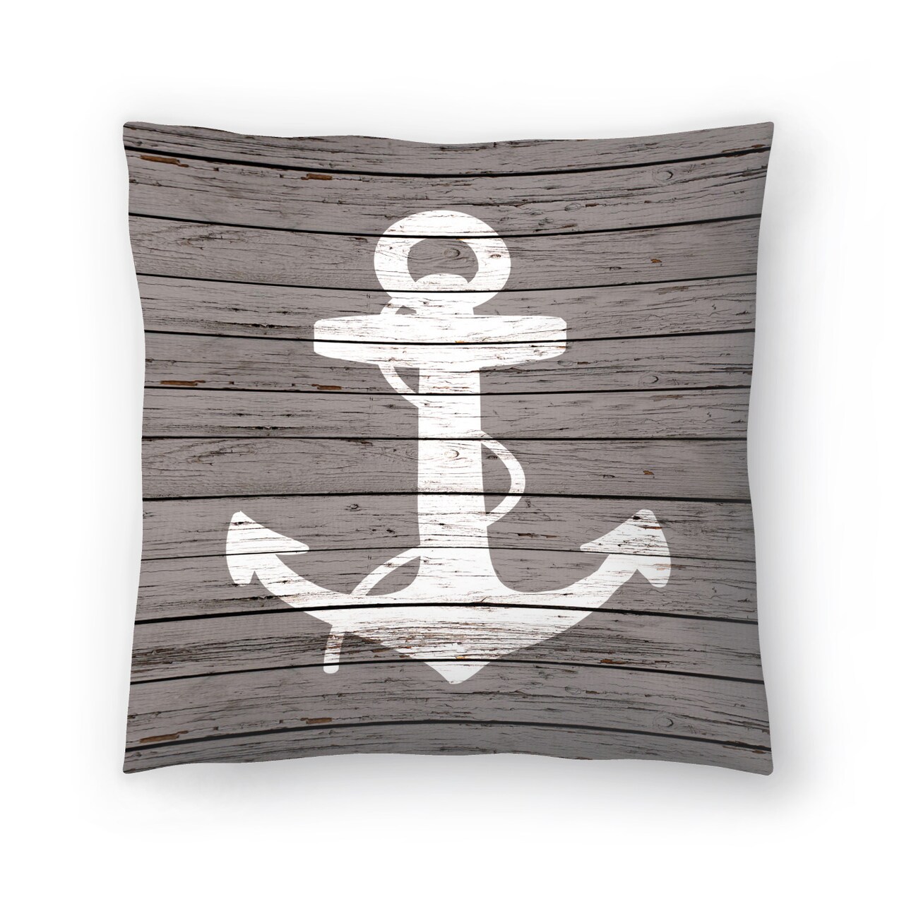 Wood Quad Anchor by Samantha Ranlet Americanflat Decorative Pillow